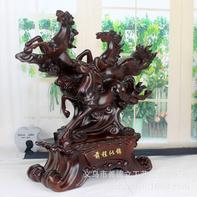 善德立仿红木马摆件 承载百“马”风云，开拓前程似锦的艺术华章